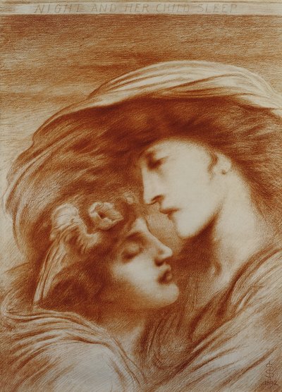 Night and Her Child Sleep by Simeon Solomon